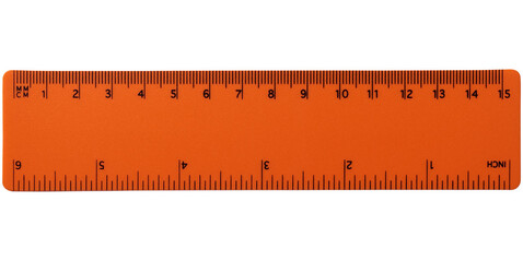 Rothko 15 cm Kunststofflineal, orange bedrucken, Art.-Nr. 21054003