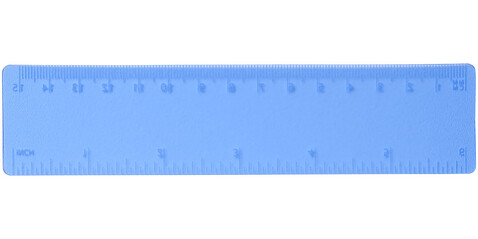 Rothko 15 cm Kunststofflineal, blau mattiert bedrucken, Art.-Nr. 21054008