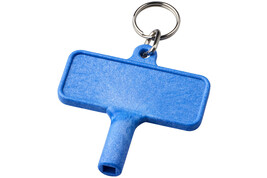 Largo Kunststoff Heizkörperschlüssel mit Schlüsselanhänger, blau bedrucken, Art.-Nr. 21087201