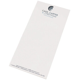Desk-Mate® 1/3 A4 Notizblock, weiss bedrucken, Art.-Nr. 21206001