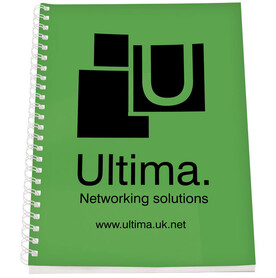 Rothko A5 Notizbuch mit Spiralbindung, grün, weiss bedrucken, Art.-Nr. 21243022