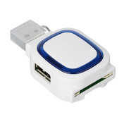 USB-Hub mit 2 Anschlüssen und Speicherkartenlesegerät REFLECTS-COLLECTION 500 bedrucken, Art.-Nr. _S_80505 USB-Hub mit 2 Anschlüssen und Speicherkartenlesegerät REFLECTS-COLLECTION 500 bedrucken, Art.-Nr. _S_80505