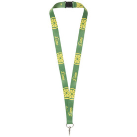 Addie Sublimation Lanyard mit Sicherheitsverschluss, schwarz, weiss, 10mm bedrucken, Art.-Nr. 1PL0050C