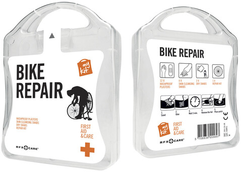 mykit, first aid, repair, cycle, bicyle, cycling, weiss bedrucken, Art.-Nr. 1Z252601