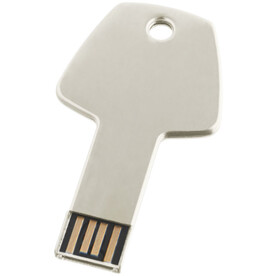 USB-Stick Schlüssel, silber, 1GB bedrucken, Art.-Nr. 1Z33390D