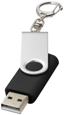 Rotate mit Schlüsselanhänger USB-Stick, schwarz, 1GB bedrucken, Art.-Nr. 1Z40000D