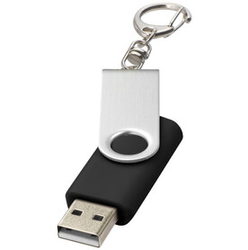 Rotate mit Schlüsselanhänger USB-Stick, schwarz, 1GB bedrucken, Art.-Nr. 1Z40000D