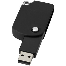 Swivel Square USB-Stick, schwarz, 1GB bedrucken, Art.-Nr. 1Z46000D