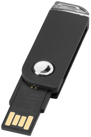 Swivel Rectangular USB-Stick, schwarz, 1GB bedrucken, Art.-Nr. 1Z47000D