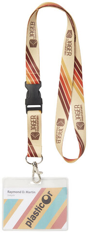 Bucks Sublimation Lanyard mit Schnappverschluss, schwarz, weiss, 10mm bedrucken, Art.-Nr. 1PL0030C