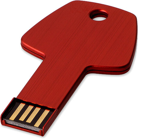 USB-Stick Schlüssel, rot, 16GB bedrucken, Art.-Nr. 1Z33392K