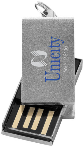 Mini Rotate USB-Stick, silber, 8GB bedrucken, Art.-Nr. 1Z39270H Mini Rotate USB-Stick, silber, 8GB bedrucken, Art.-Nr. 1Z39270H