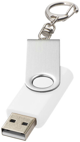 Rotate mit Schlüsselanhänger USB-Stick, weiss, 16GB bedrucken, Art.-Nr. 1Z40001K Rotate mit Schlüsselanhänger USB-Stick, weiss, 16GB bedrucken, Art.-Nr. 1Z40001K