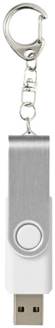 Rotate mit Schlüsselanhänger USB-Stick, weiss, 16GB bedrucken, Art.-Nr. 1Z40001K Rotate mit Schlüsselanhänger USB-Stick, weiss, 16GB bedrucken, Art.-Nr. 1Z40001K