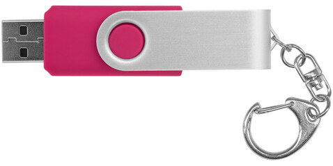Rotate mit Schlüsselanhänger USB-Stick, magenta, 2GB bedrucken, Art.-Nr. 1Z40009F