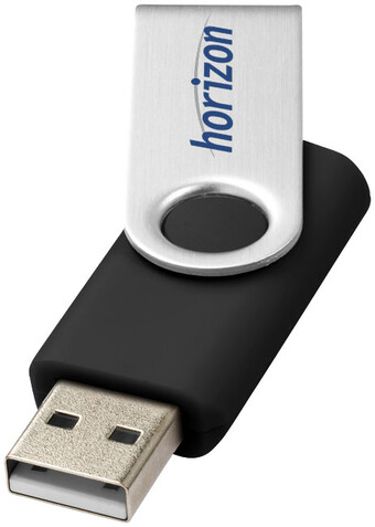 Rotate USB-Stick, schwarz, 1GB bedrucken, Art.-Nr. 1Z41000D