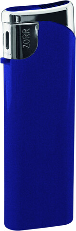 ZORR Slider Piezo Feuerzeug – blau metallic bedrucken, Art.-Nr. 5155