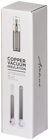 Thor 650 ml Kupfer-Vakuum Isoliersportflasche, schwarz bedrucken, Art.-Nr. 10048800