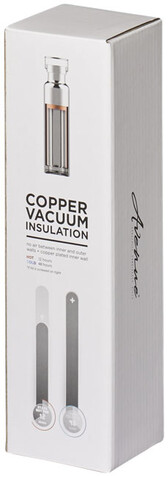 Thor 650 ml Kupfer-Vakuum Isoliersportflasche, grau bedrucken, Art.-Nr. 10048802