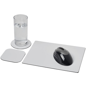 Brite-Mat® Mauspad- und Untersetzer-Set 1, schwarz bedrucken, Art.-Nr. 21052600 Brite-Mat® Mauspad- und Untersetzer-Set 1, schwarz bedrucken, Art.-Nr. 21052600