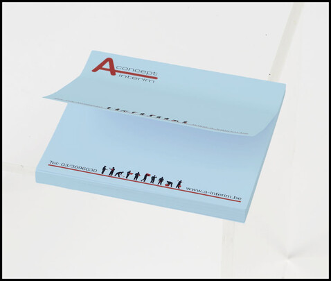 Sticky-Mate® Haftnotizen 75x75 mm, hellblau bedrucken, Art.-Nr. 21093014