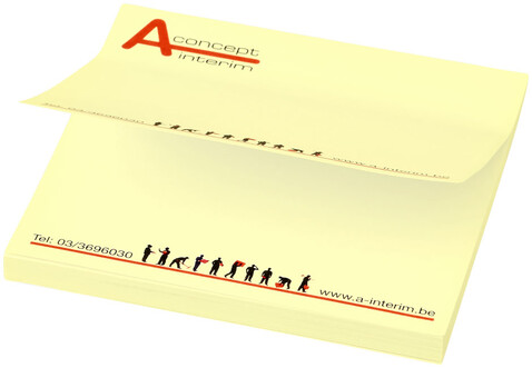 Sticky-Mate® Haftnotizen 75x75 mm, hellgelb bedrucken, Art.-Nr. 21093022