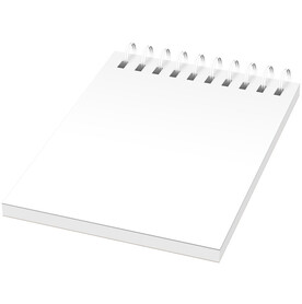 Desk-Mate® A6 Notizbuch mit Kunststoff Cover und Spiralbindung, weiss bedrucken, Art.-Nr. 21248002
