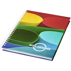 Wiro A4 Notizblock mit Hardcover und Spiralbindung, weiss bedrucken, Art.-Nr. 21256000