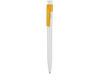 Kugelschreiber HOT–weiss/apricot-gelb bedrucken, Art.-Nr. 00110_0101_0201