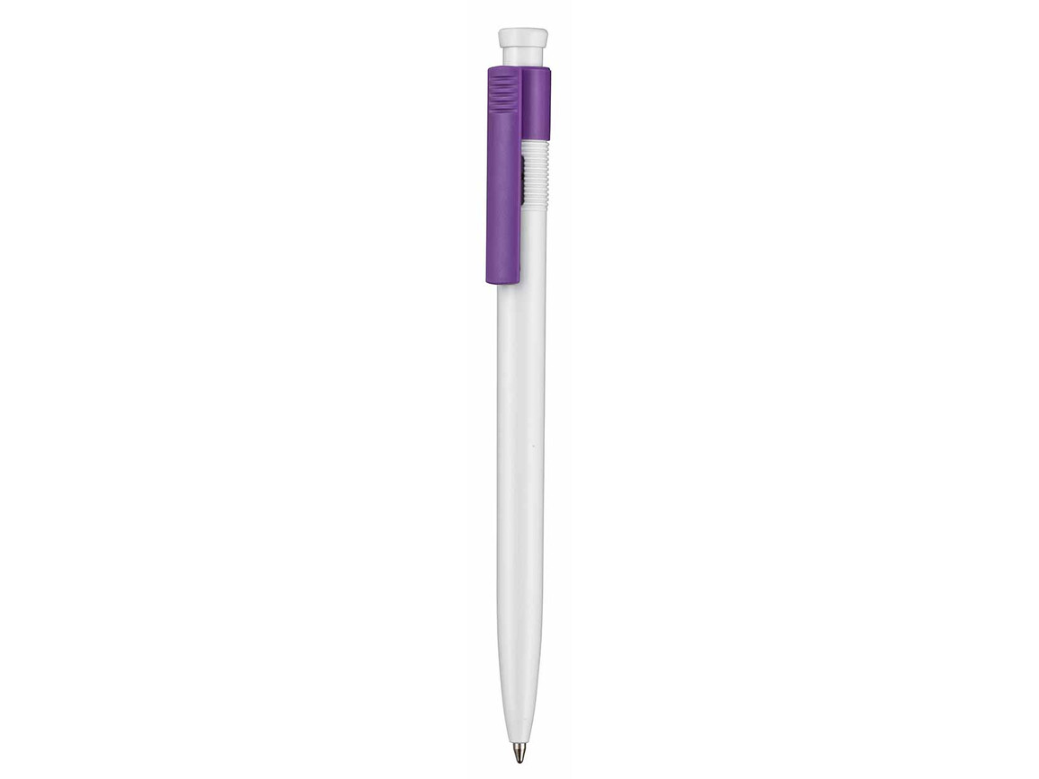 Kugelschreiber HOT–weiss/violett bedrucken, Art.-Nr. 00110_0101_0903