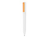 Kugelschreiber SPLIT–weiss/neon orange transparent bedrucken, Art.-Nr. 00126_0101_3590