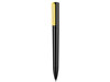 Kugelschreiber SPLIT–schwarz/neon gelb transparent bedrucken, Art.-Nr. 00126_1500_3290