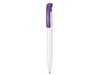 Kugelschreiber CLEAR–weiss/violett bedrucken, Art.-Nr. 02000_0101_0903