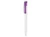 Kugelschreiber CLEAR SHINY–weiss/violett bedrucken, Art.-Nr. 02020_0101_0903