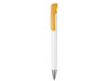 Kugelschreiber BONITA–weiss/apricot-gelb bedrucken, Art.-Nr. 02250_0101_0201
