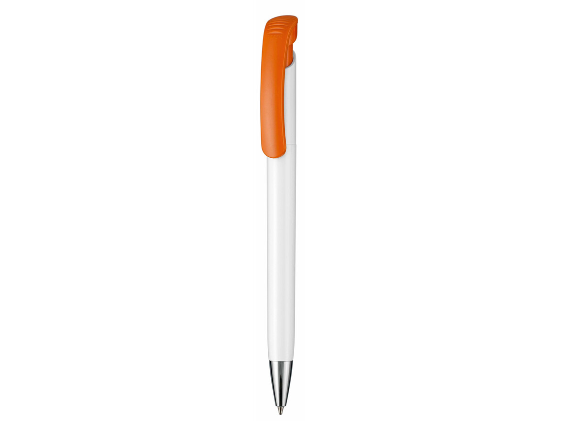 Kugelschreiber BONITA–weiss/orange bedrucken, Art.-Nr. 02250_0101_0501