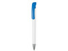 Kugelschreiber BONITA–weiss/himmel-blau bedrucken, Art.-Nr. 02250_0101_1301