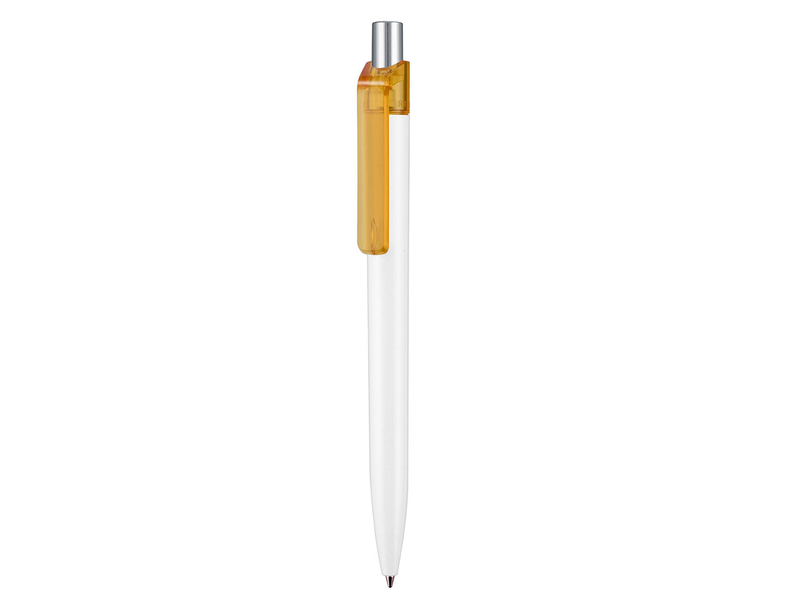Kugelschreiber INSIDER STM–weiss/mango-gelb TR/FR bedrucken, Art.-Nr. 02312_0101_3505