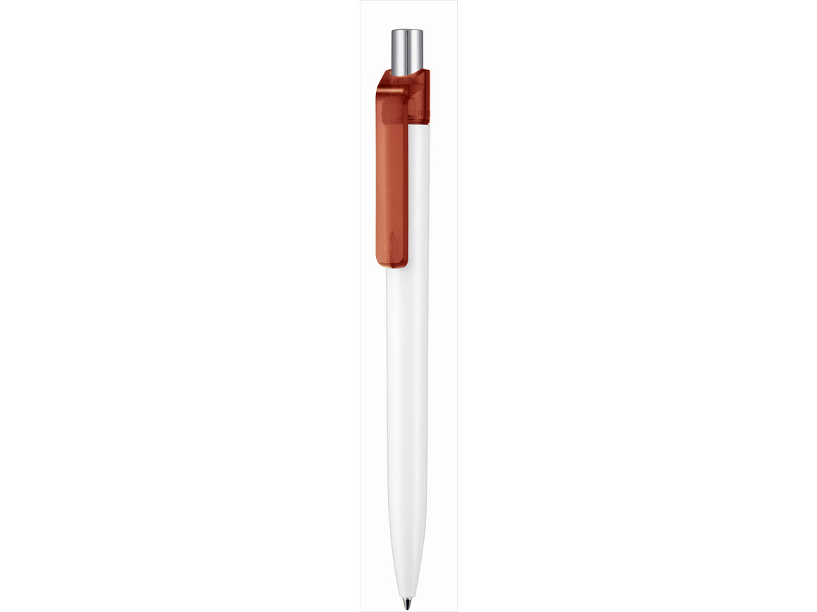 Kugelschreiber INSIDER STM–weiss/rubin-rot TR/FR bedrucken, Art.-Nr. 02312_0101_3630