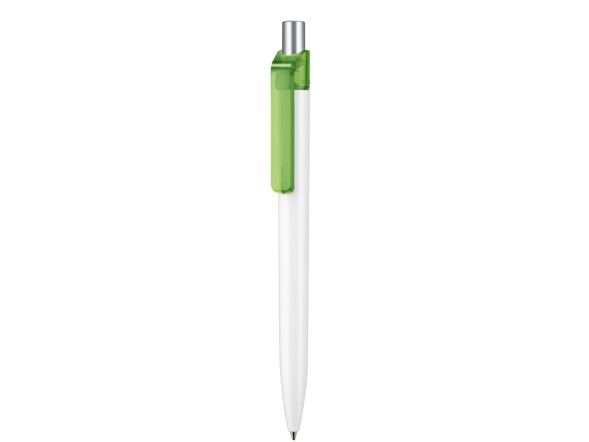 Kugelschreiber INSIDER STM–weiss/gras-grün bedrucken, Art.-Nr. 02312_0101_4070