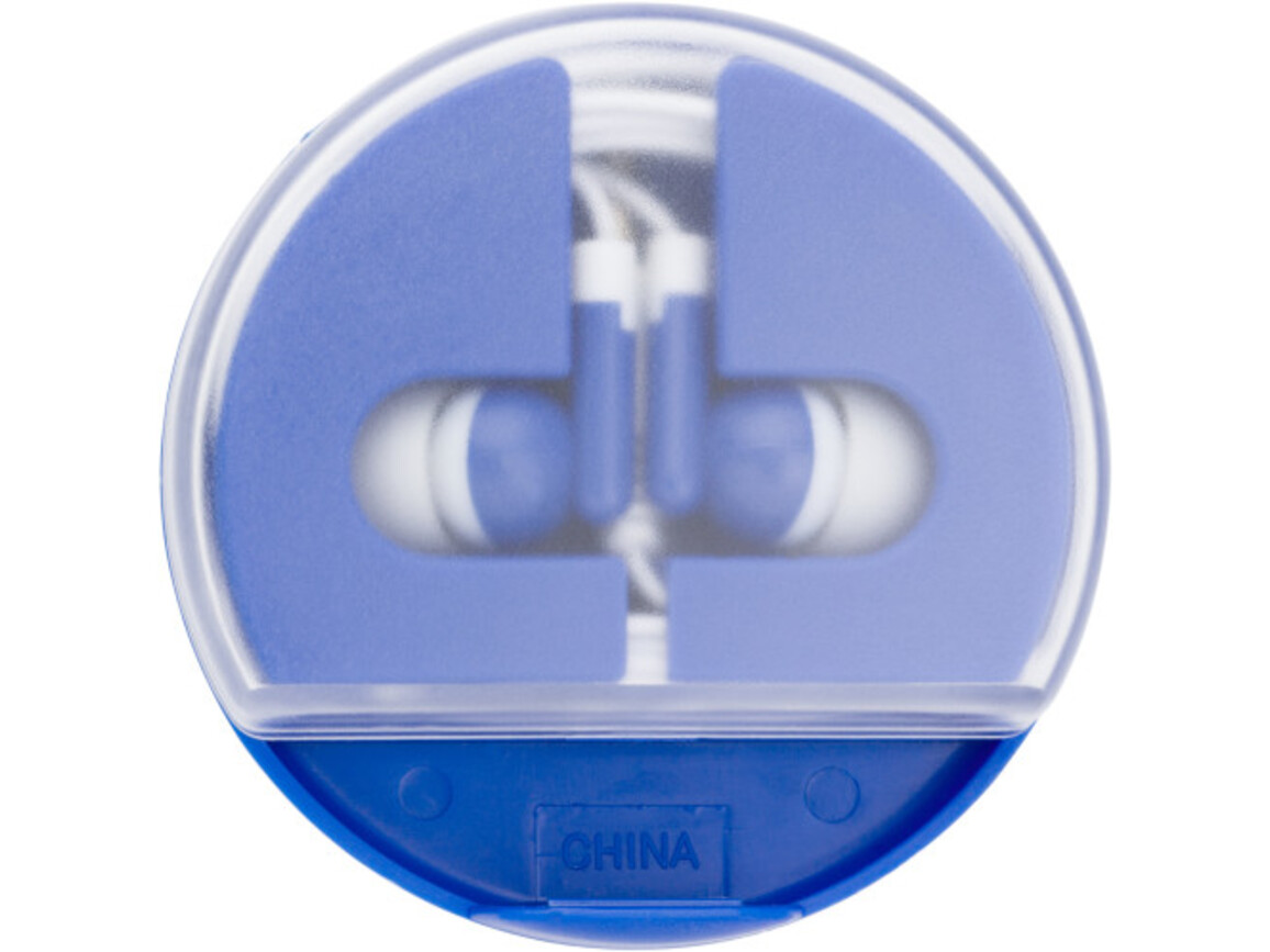 Kopfhörer 'Basic' aus Kunststoff/Metall – Kobaltblau bedrucken, Art.-Nr. 023999999_1834