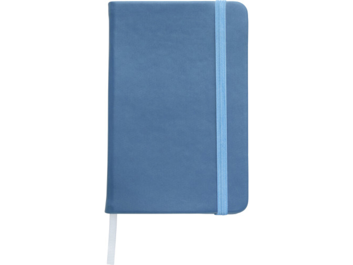 Notizbuch 'Pocket' aus PU – Hellblau bedrucken, Art.-Nr. 018999999_2889
