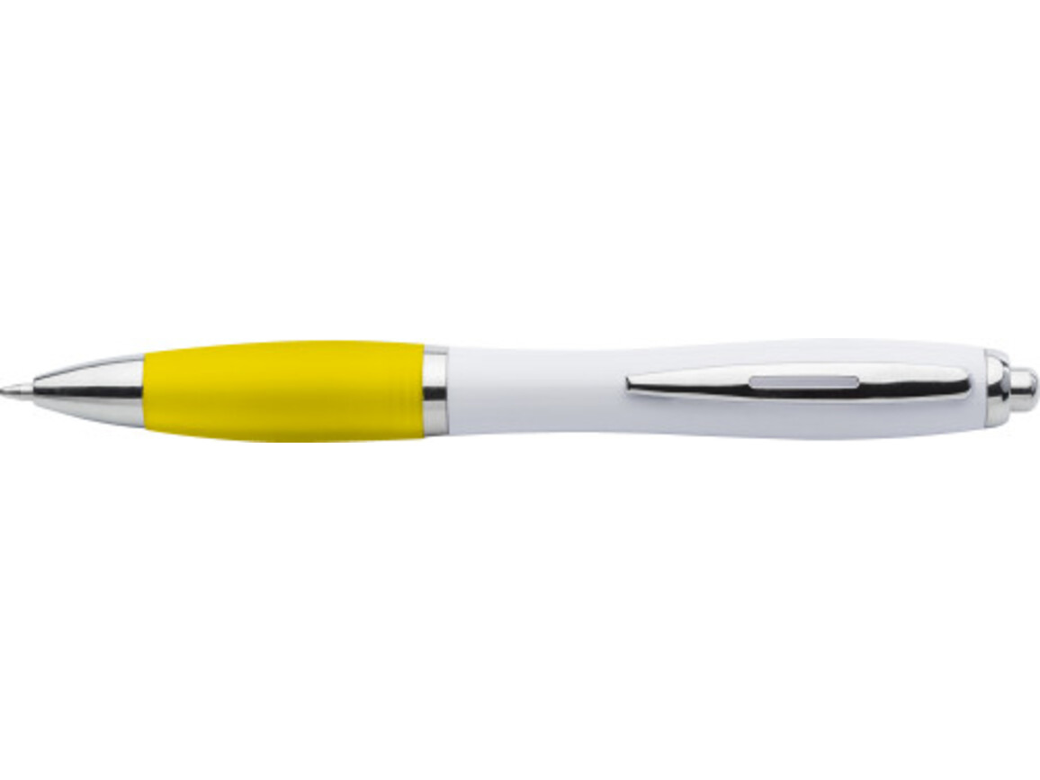 Kugelschreiber aus Kunststoff Swansea – Gelb bedrucken, Art.-Nr. 006999999_3018
