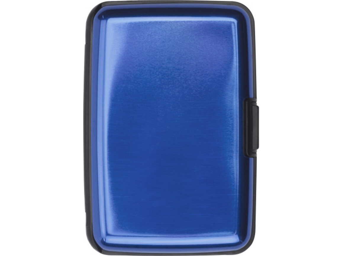 Visitenkartenhalter 'Suitcase' aus Aluminium – Kobaltblau bedrucken, Art.-Nr. 023999999_3750