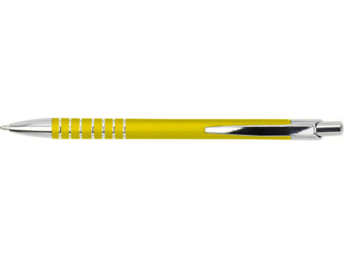 Kugelschreiber 'Rings' aus Aluminium – Gelb bedrucken, Art.-Nr. 006999999_3808
