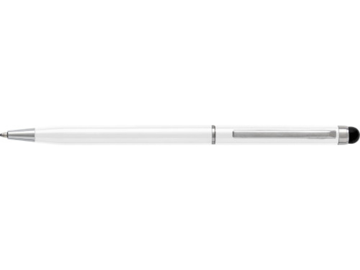 Kugelschreiber aus Aluminium Irina – Weiß bedrucken, Art.-Nr. 002999999_3832
