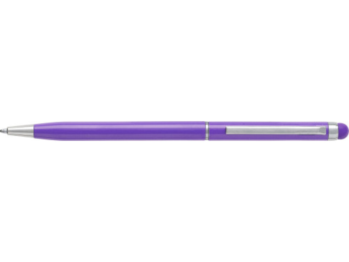 Kugelschreiber aus Aluminium Irina – Violett bedrucken, Art.-Nr. 024999999_3832