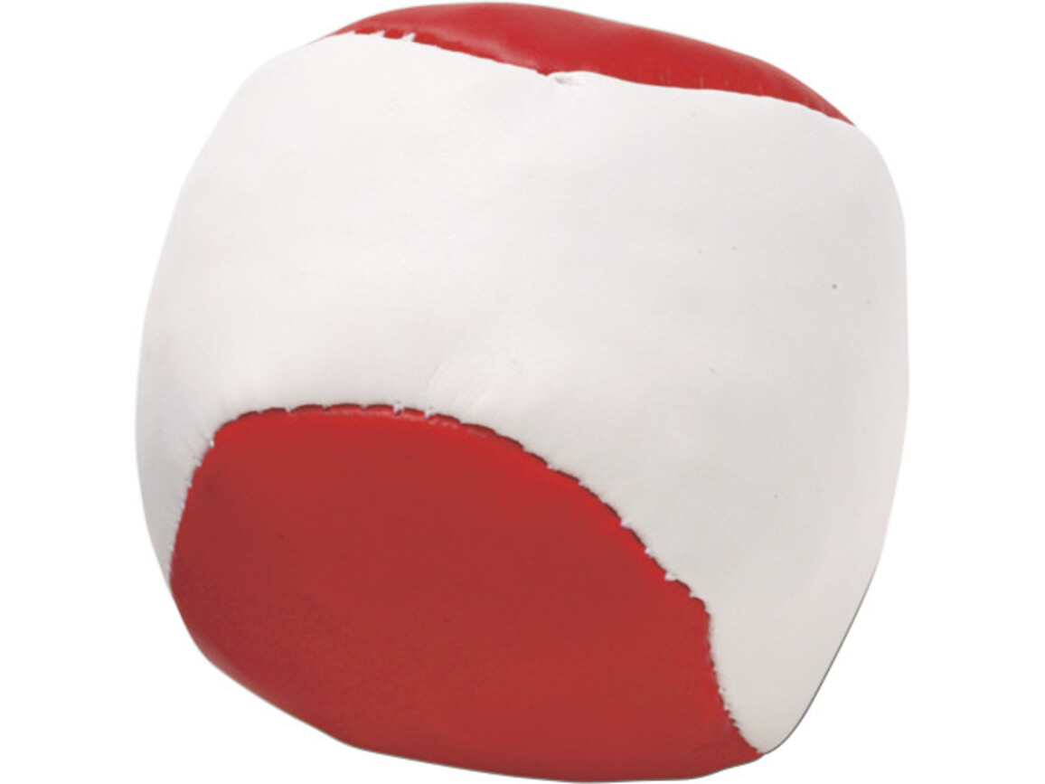 Jonglierball aus Kunstleder Heidi – Rot bedrucken, Art.-Nr. 008999999_3956