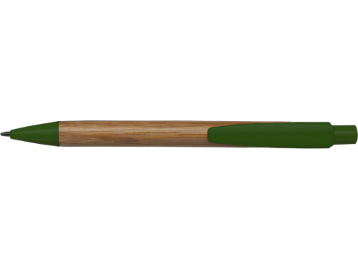 Kugelschreiber aus Bambus Lacey – Grün bedrucken, Art.-Nr. 004999999_3993