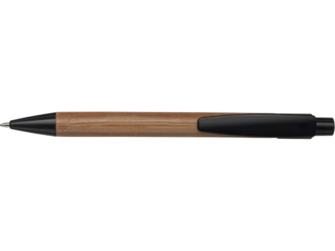 Kugelschreiber aus Bambus Lacey – Schwarz bedrucken, Art.-Nr. 001999999_3993